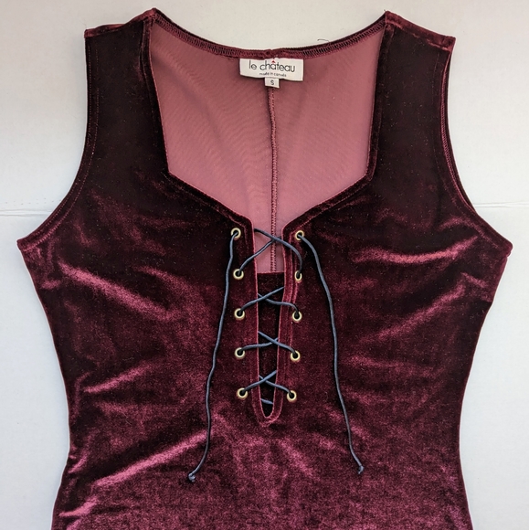 le chateau Dresses & Skirts - Vintage 90s LE CHATEAU Velvet Mini Dress